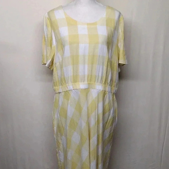 Liz Claiborne Yellow Plaid Dress - Picture 4 of 13